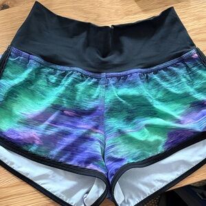 lululemon athletica Black and Multicolor Athletic Shorts